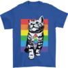 LGBT Cat Gay Pride Day Awareness Men's T-Shirt 100% Cotton Graphic Crew Neck
