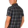 Men's Short Sleeve Checked Shirt Casual Cotton Blend Button Down Pocket Regular Fit S–3XL